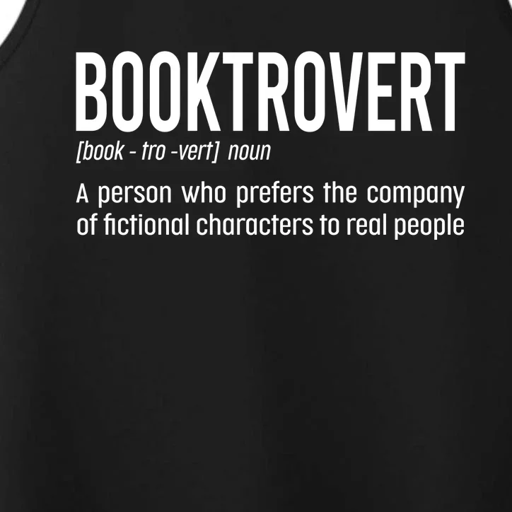 Funny Booktrovert Definition Reading Fan Book Lover Introvert Performance Tank