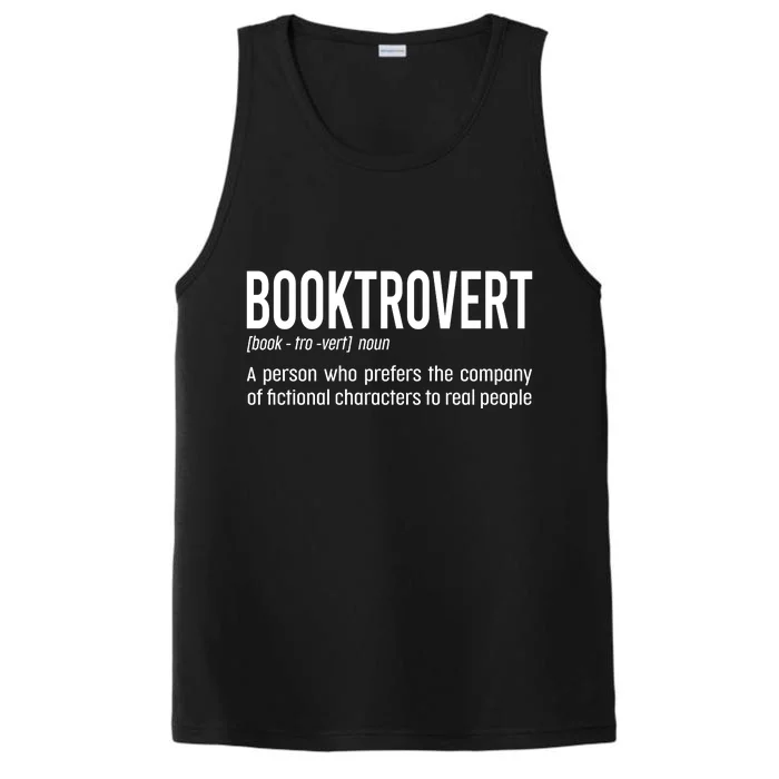 Funny Booktrovert Definition Reading Fan Book Lover Introvert Performance Tank