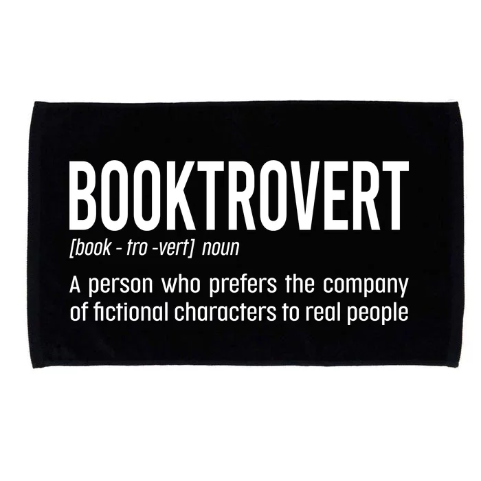 Funny Booktrovert Definition Reading Fan Book Lover Introvert Microfiber Hand Towel