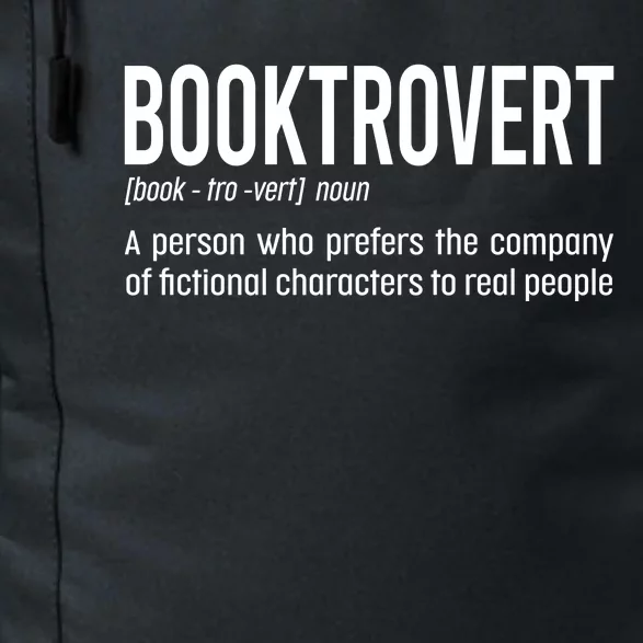 Funny Booktrovert Definition Reading Fan Book Lover Introvert Daily Commute Backpack