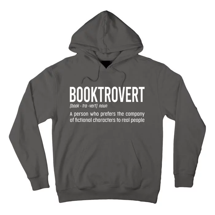 Funny Booktrovert Definition Reading Fan Book Lover Introvert Tall Hoodie