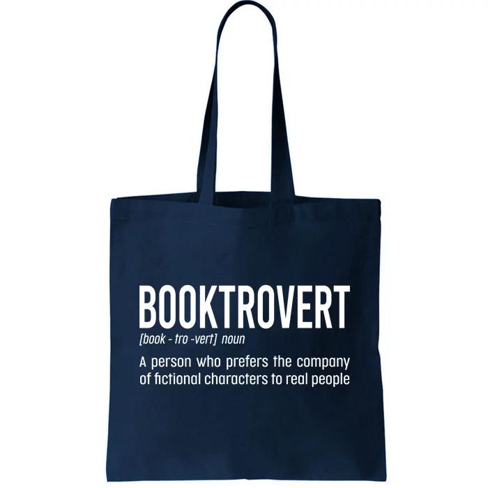 Funny Booktrovert Definition Reading Fan Book Lover Introvert Tote Bag