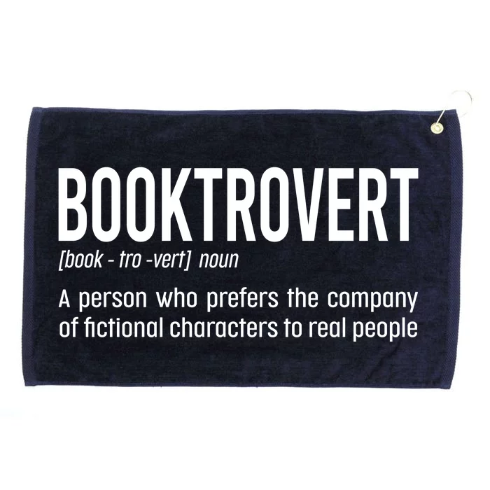 Funny Booktrovert Definition Reading Fan Book Lover Introvert Grommeted Golf Towel