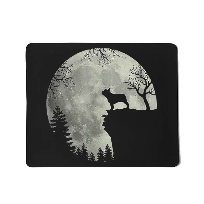 French Bulldog Dog And Moon Halloween Costume Mousepad