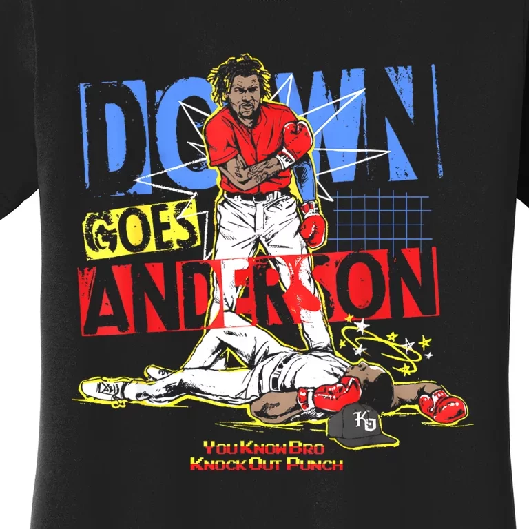 FUNNY BASEBALL DOWN GOES ANDERSON Women's T-Shirt