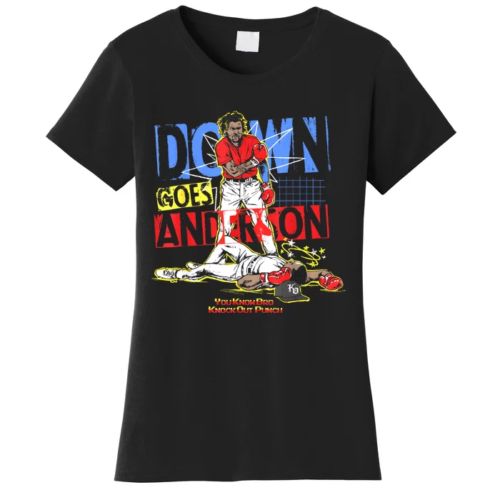 FUNNY BASEBALL DOWN GOES ANDERSON Women's T-Shirt