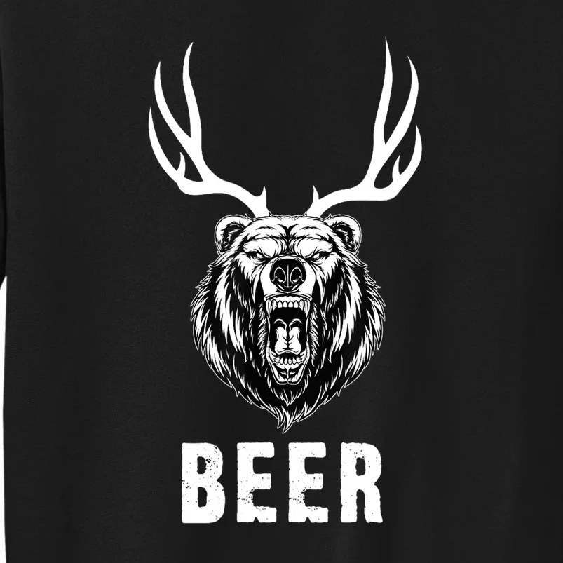 Funny Bear Deer Beer Gift Tall Sweatshirt