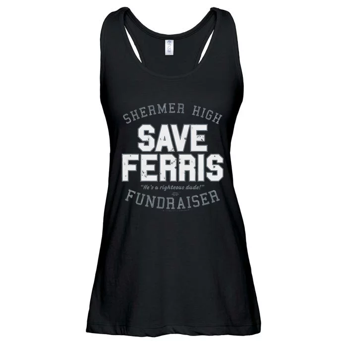 F.E.R.R.I.S B.U.E.L.L.E.R.S Day Off Shermer High Save Ferris Ladies Essential Flowy Tank