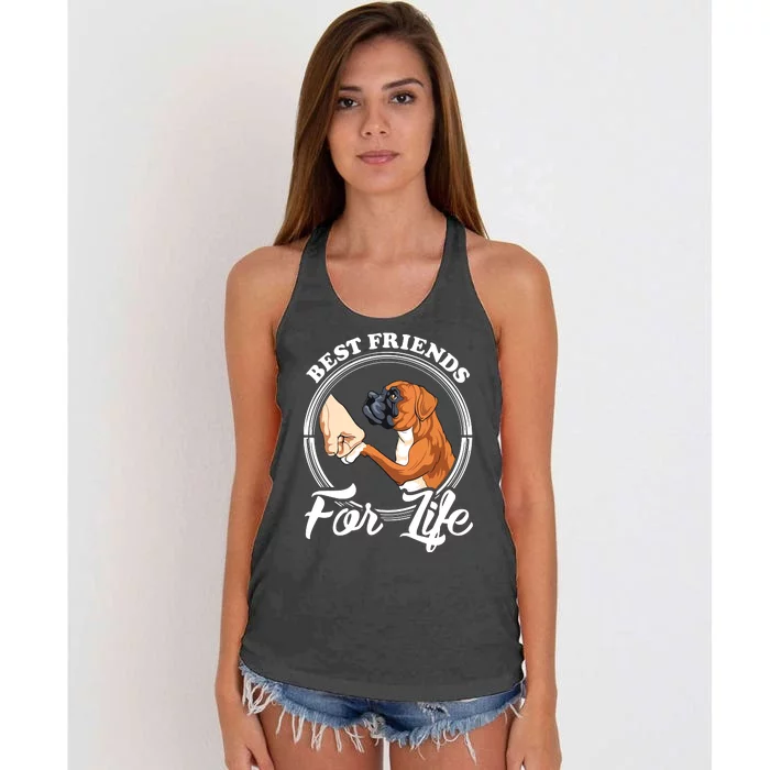 Funny Boxer Dog Boxer Dog Lover Women's Knotted Racerback Tank