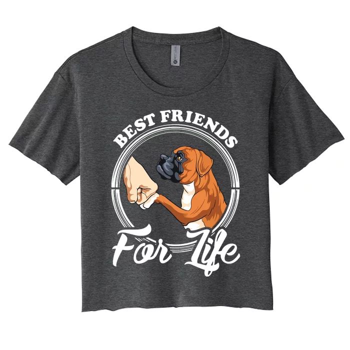 Funny Boxer Dog Boxer Dog Lover Women's Crop Top Tee