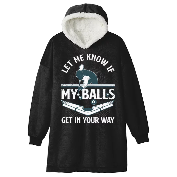 Funny Billiards Design For Women Billiard Pool Player Hooded Wearable Blanket