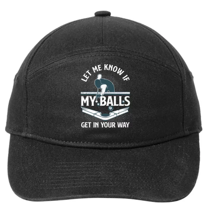 Funny Billiards Design For Women Billiard Pool Player 7-Panel Snapback Hat