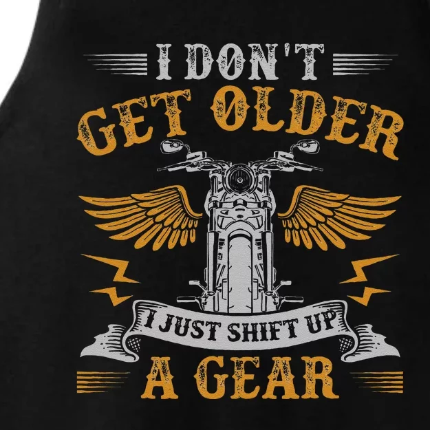 Funny Bikers DonT Get Older Motorcycle Birthday Ladies Tri-Blend Wicking Tank