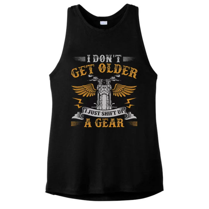 Funny Bikers DonT Get Older Motorcycle Birthday Ladies Tri-Blend Wicking Tank