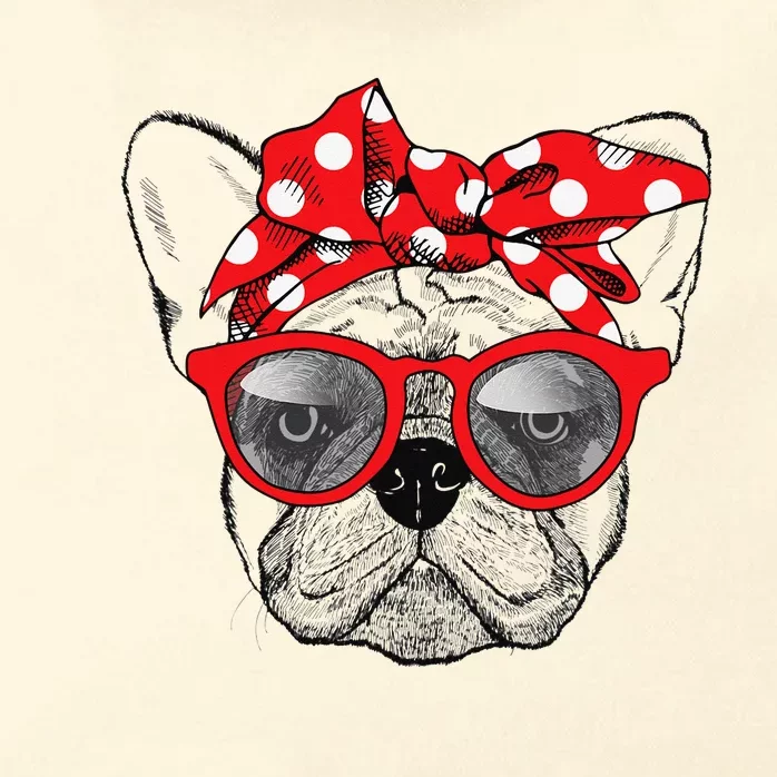 French Bulldog Dog Mom Bandana Sunglasses Mother's Day Zip Tote Bag