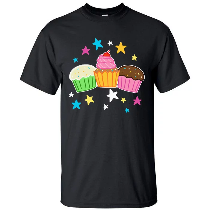 Funny Baking Delicious Cupcake Lover Cupcakes Tall T-Shirt