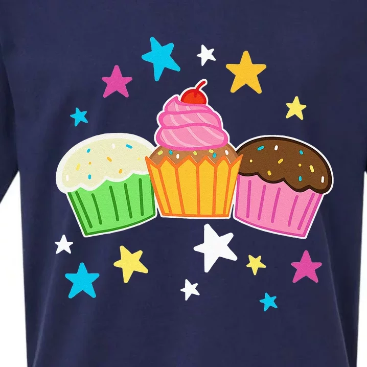 Funny Baking Delicious Cupcake Lover Cupcakes Sueded Cloud Jersey T-Shirt