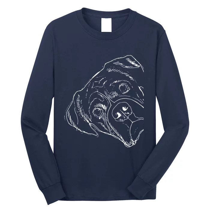 Funny Boxer Dog Long Sleeve Shirt