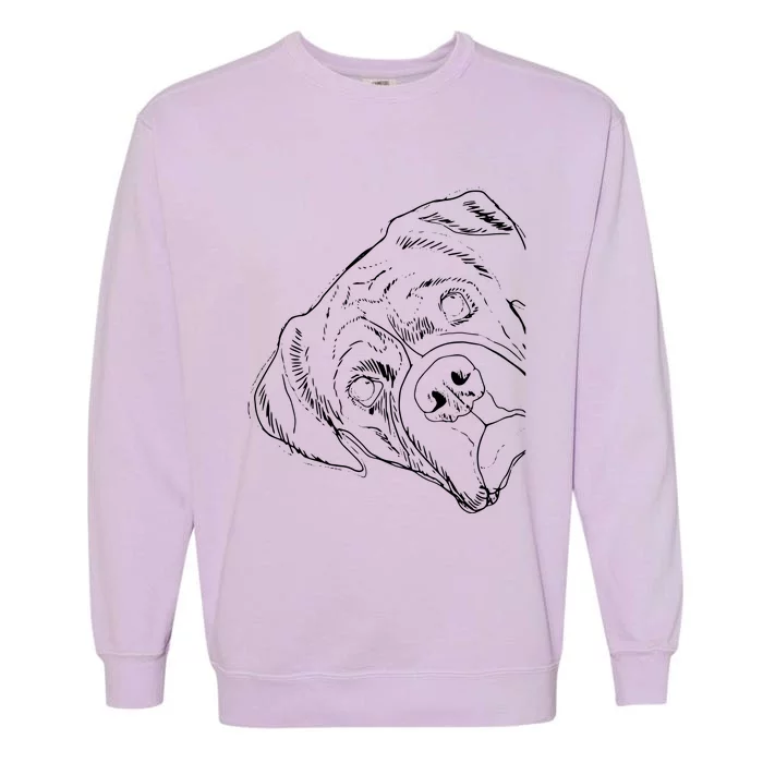 Funny Boxer Dog Garment-Dyed Sweatshirt