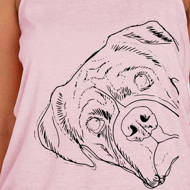 Funny Boxer Dog Women's Knotted Racerback Tank