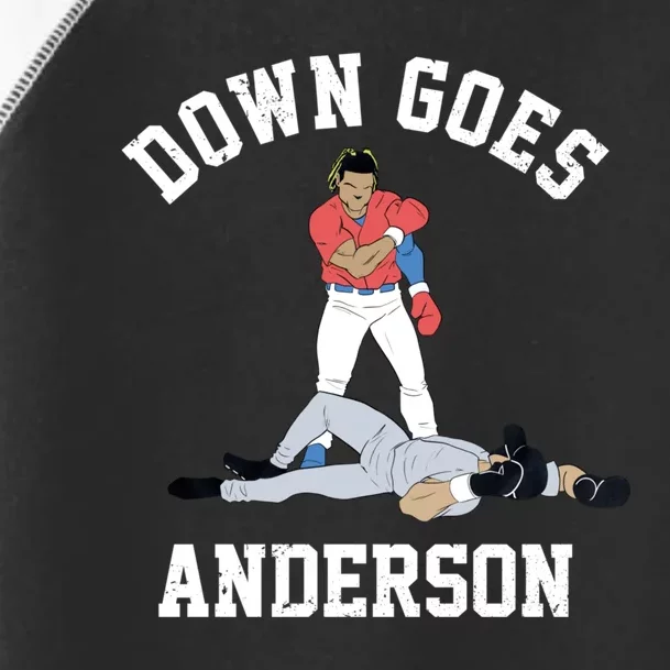 FUNNY BASEBALL DOWN GOES ANDERSON Toddler Fine Jersey T-Shirt