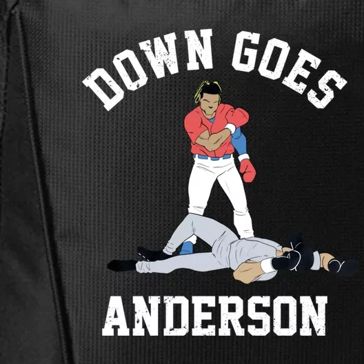 FUNNY BASEBALL DOWN GOES ANDERSON City Backpack