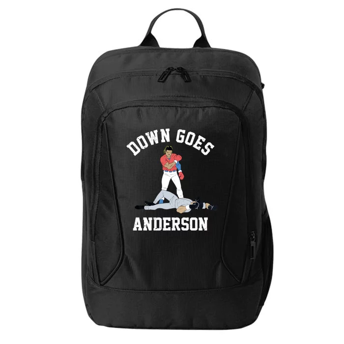 FUNNY BASEBALL DOWN GOES ANDERSON City Backpack