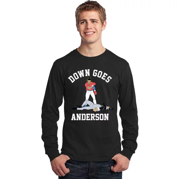 FUNNY BASEBALL DOWN GOES ANDERSON Tall Long Sleeve T-Shirt