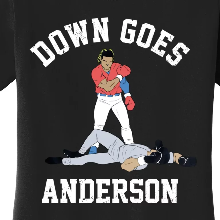 FUNNY BASEBALL DOWN GOES ANDERSON Women's T-Shirt