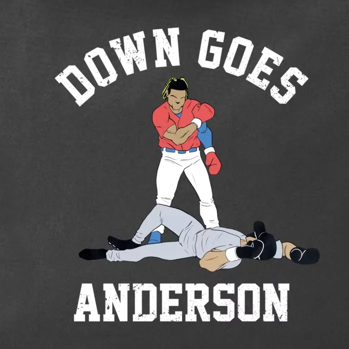 FUNNY BASEBALL DOWN GOES ANDERSON Zip Tote Bag