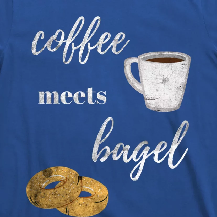 Foodie Breakfast Design Funny Coffee Meets Bagels Food Lover Gift T-Shirt