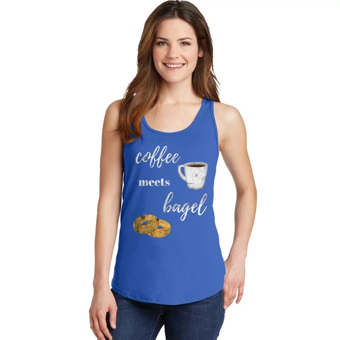 Foodie Breakfast Design Funny Coffee Meets Bagels Food Lover Gift Ladies Essential Tank