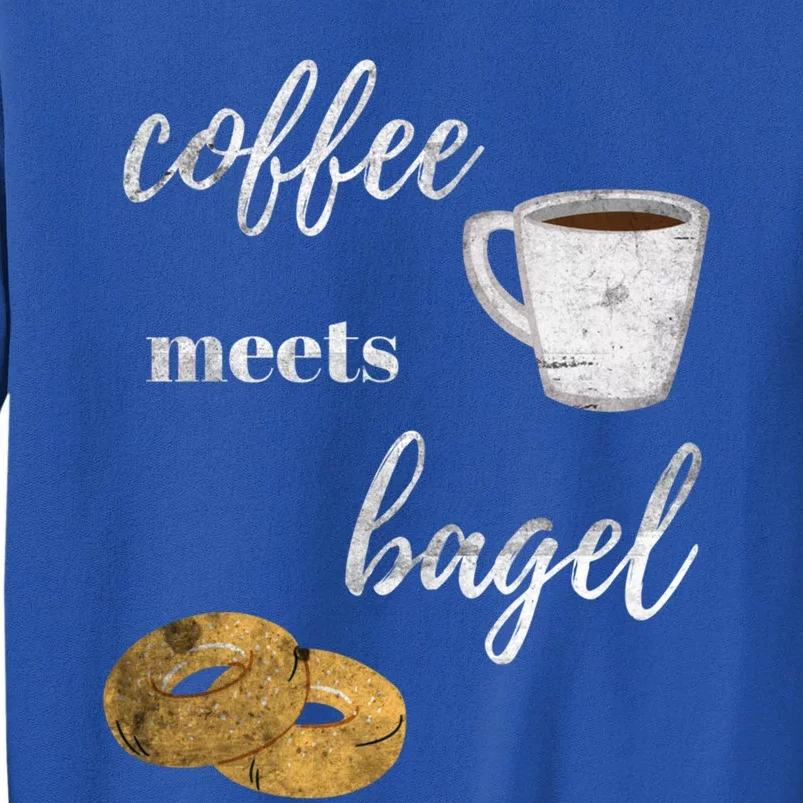 Foodie Breakfast Design Funny Coffee Meets Bagels Food Lover Gift Tall Sweatshirt