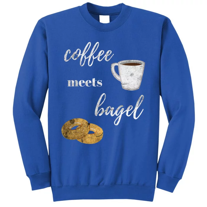 Foodie Breakfast Design Funny Coffee Meets Bagels Food Lover Gift Tall Sweatshirt