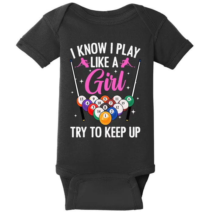 Funny Billiards Design For  Pool Billiard Player Baby Bodysuit