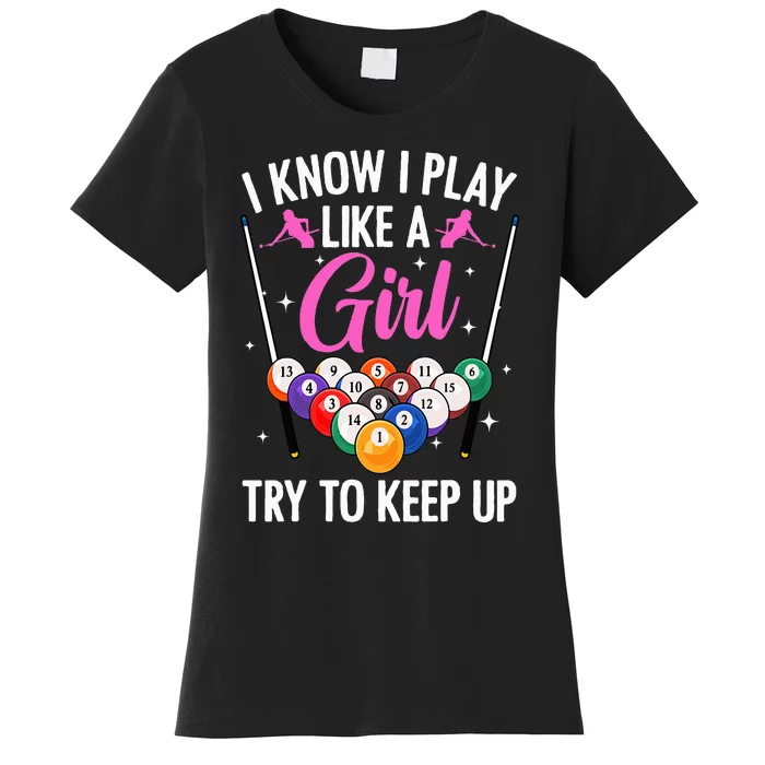 Funny Billiards Design For  Pool Billiard Player Women's T-Shirt