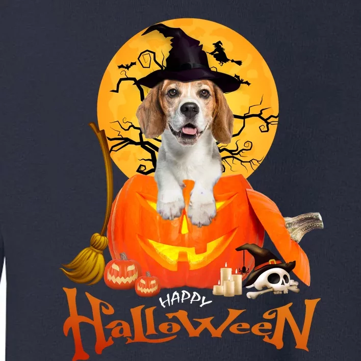 Funny Beagle Dog Spooky Halloween Toddler Sweatshirt