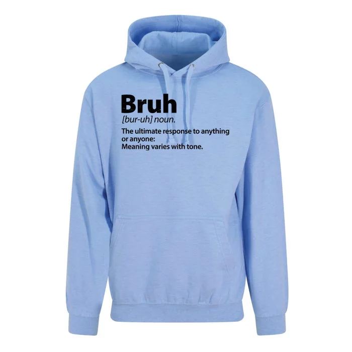 Funny Bruh Definition Unisex Surf Hoodie