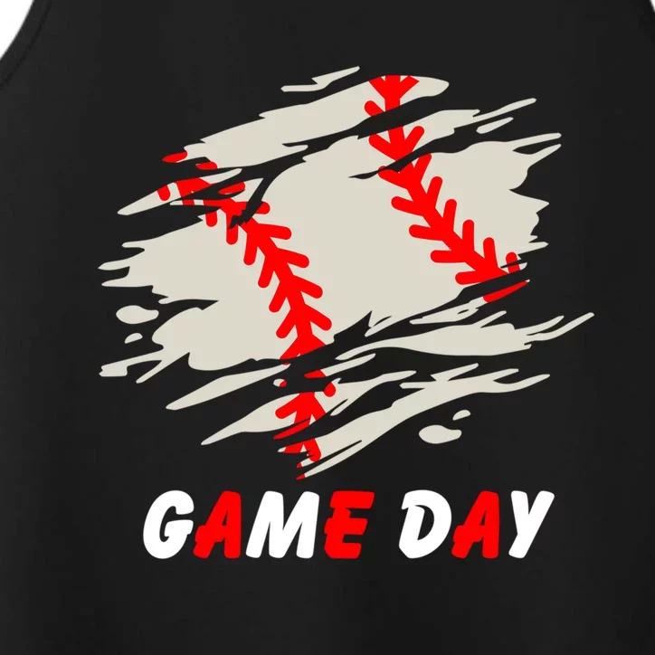 Funny Baseball Day Quote Cool Game Of The Day Gift Performance Tank