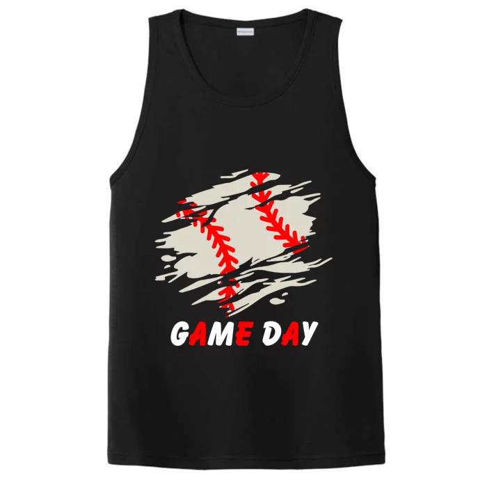 Funny Baseball Day Quote Cool Game Of The Day Gift Performance Tank