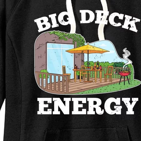 Funny Big Deck Energy Summer Vacation Women's Fleece Hoodie