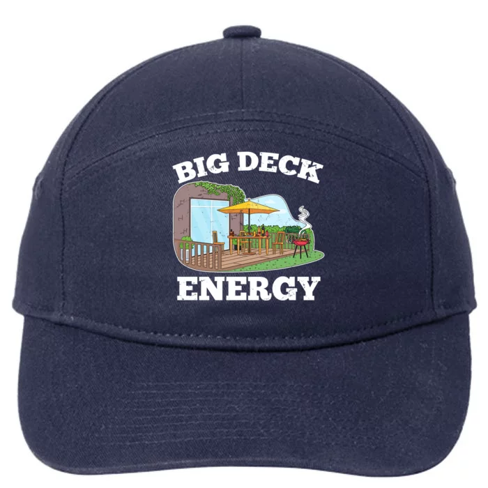 Funny Big Deck Energy Summer Vacation 7-Panel Snapback Hat