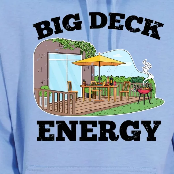 Funny Big Deck Energy Summer Vacation Unisex Surf Hoodie