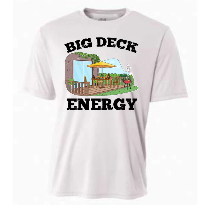 Funny Big Deck Energy Summer Vacation Cooling Performance Crew T-Shirt