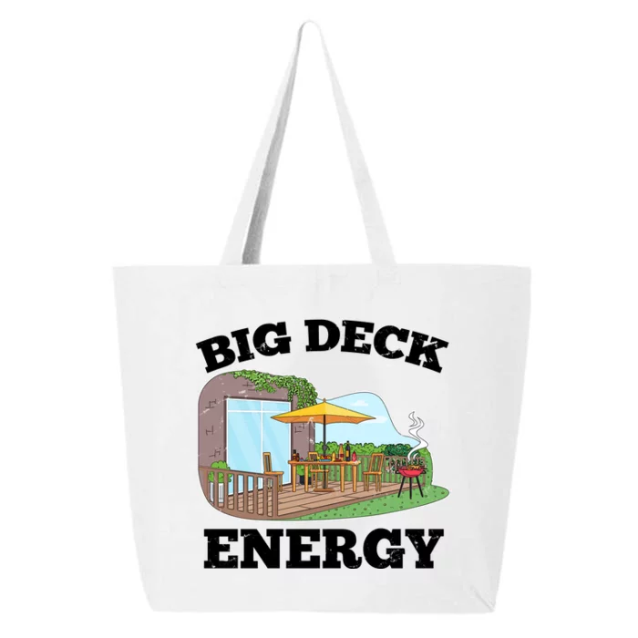 Funny Big Deck Energy Summer Vacation 25L Jumbo Tote