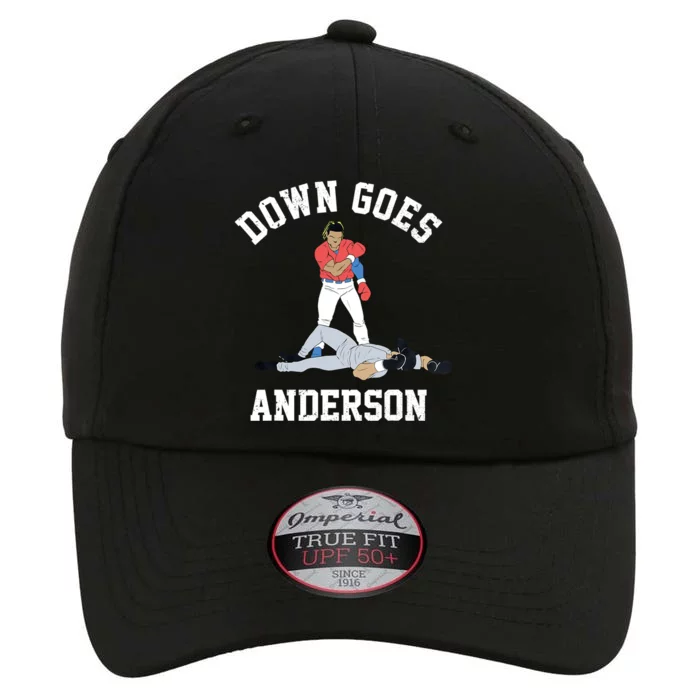 FUNNY BASEBALL DOWN GOES ANDERSON The Original Performance Cap