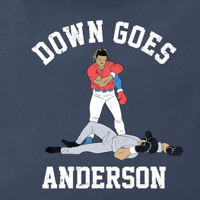 FUNNY BASEBALL DOWN GOES ANDERSON Zip Tote Bag