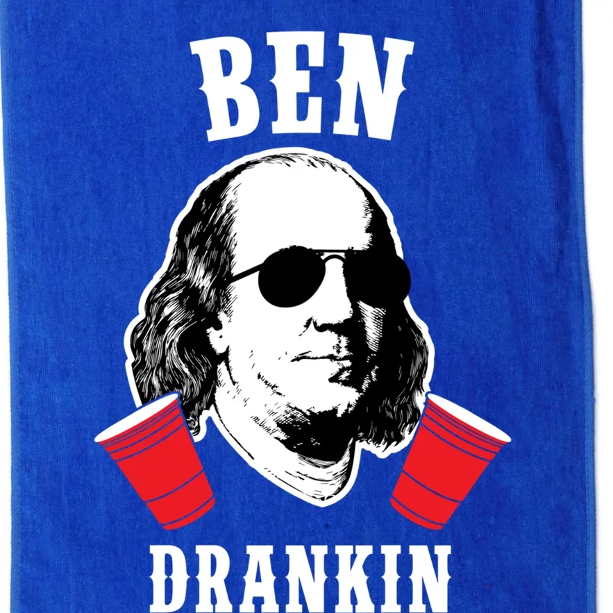 Funny Ben Drankin 4th Of July Aviator American Design Gift Platinum Collection Golf Towel