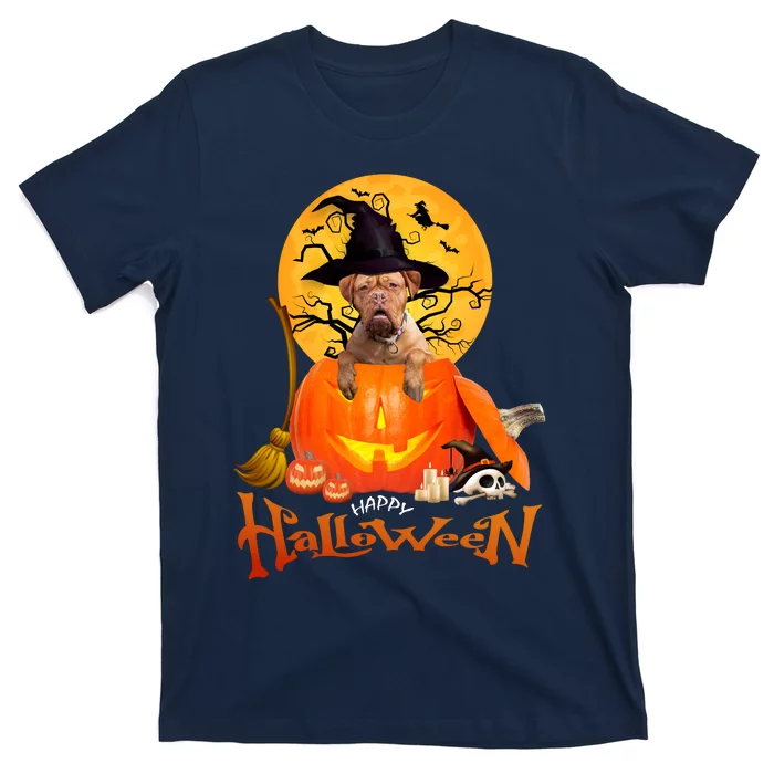 Funny Bordeaux Dog Spooky Halloween T-Shirt