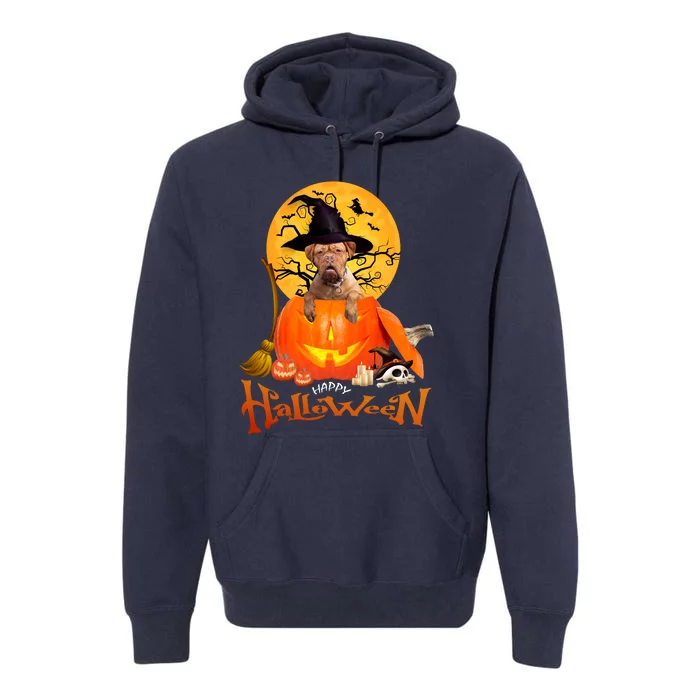 Funny Bordeaux Dog Spooky Halloween Premium Hoodie